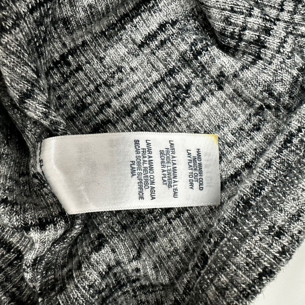 Splendid Womens Textured Knit Dress Gray Grey Long Sleeve V-Neck Size Small - Picture 7 of 11